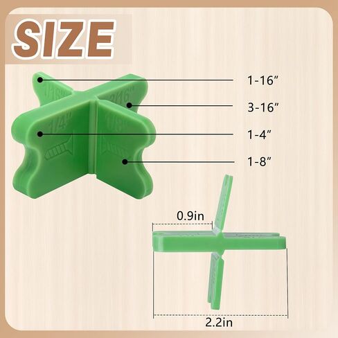8 Pcs ABS Deck Spacer Tool,4 Thicknesses Deck Board Spacers(1/16", 1/8", 3/16", 1/4"),Green Deck Spacers Assorted for Pressure Treated Composite Decking in Saudi Arabia