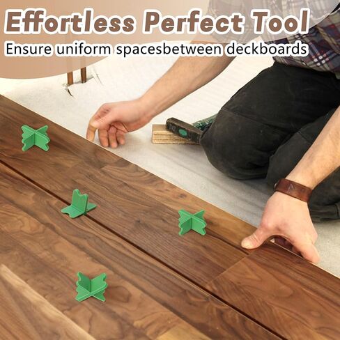 8 Pcs ABS Deck Spacer Tool,4 Thicknesses Deck Board Spacers(1/16", 1/8", 3/16", 1/4"),Green Deck Spacers Assorted for Pressure Treated Composite Decking in Saudi Arabia