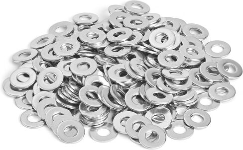 100Pcs Flat Washers for Screws, 1/4" Small Washer, Premium 18-8 (304) Stainless Steel Washers for Bolts, Anti-Rust, Heavy Duty Washers Set-Industry-Widely Used in Saudi Arabia