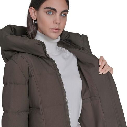 Calvin Klein Women's Zipper Hooded Puffer Coat in Saudi Arabia