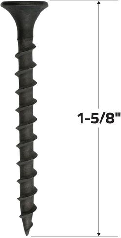 Grip Rite 158CDWS1 1-5/8-Inch 6 Coarse Thread Drywall Screw with Bugle Head, 1 Pound, Black, 200 Count in Saudi Arabia