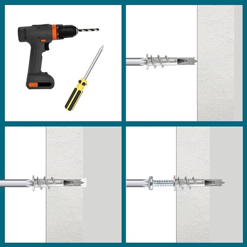 Sonash 10 Pack Self-Drywall مرساة ومسامير طقم 50 رطلاً #8 × 1-1/4 in Saudi Arabia