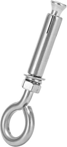 Screws, 10Pcs Expansion Screws with Closed Hook 304 Stainless Steel Silver M8 60mm for Wall Concrete, for Protective Fences, Window Installations in Saudi Arabia