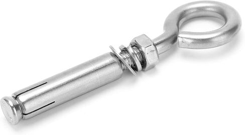 Screws, 10Pcs Expansion Screws with Closed Hook 304 Stainless Steel Silver M8 60mm for Wall Concrete, for Protective Fences, Window Installations in Saudi Arabia