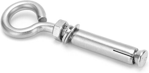 Screws, 10Pcs Expansion Screws with Closed Hook 304 Stainless Steel Silver M8 60mm for Wall Concrete, for Protective Fences, Window Installations in Saudi Arabia