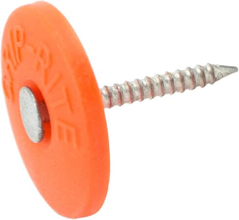 Grip-Rite 1PRCAP1 ، #12 × 1 مسمار تسقيف CAP البلاستيكي ، electrogalvanized ، Diamond Point Ring Shank ، صندوق 1 رطل in Saudi Arabia