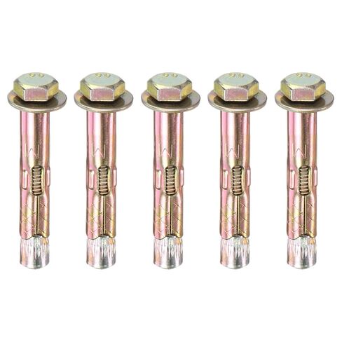 مسمار تمدد سداسي سداسي 5 عبوات ، M6x60mm ملونة من الحديد الكربون الصلب البراغي السداسية الخارج in Kuwait