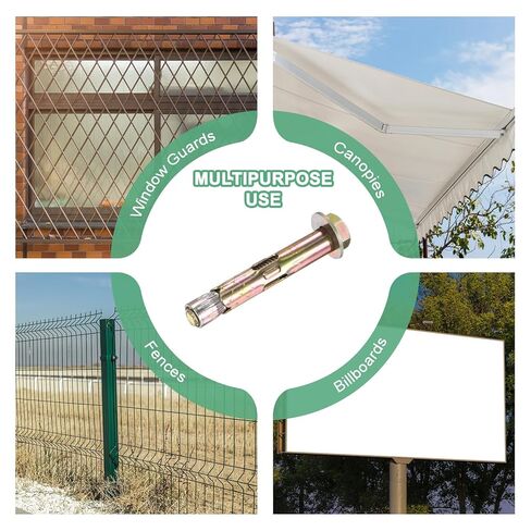 مسمار تمدد سداسي سداسي 5 عبوات ، M6x60mm ملونة من الحديد الكربون الصلب البراغي السداسية الخارج in Kuwait