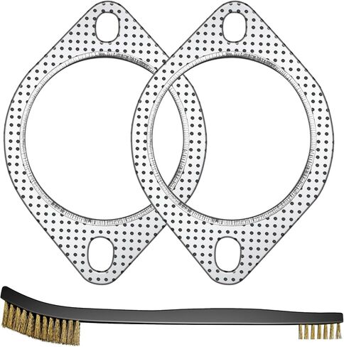 Strongthium 2.5 Inch Exhaust Gasket 3-Bolt 63.2mm Muffler Flange Header High Temperature w/Fire Ring Replacement 2 Pcs in Saudi Arabia