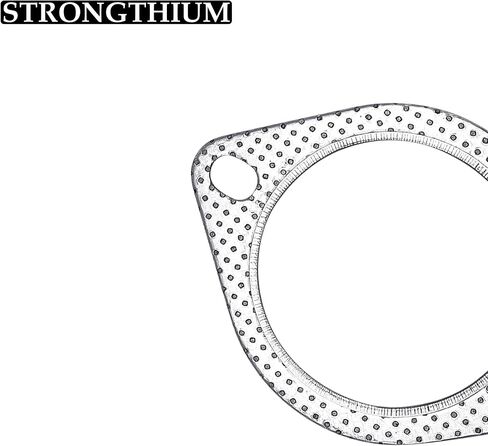 Strongthium 2.5 Inch Exhaust Gasket 3-Bolt 63.2mm Muffler Flange Header High Temperature w/Fire Ring Replacement 2 Pcs in Saudi Arabia