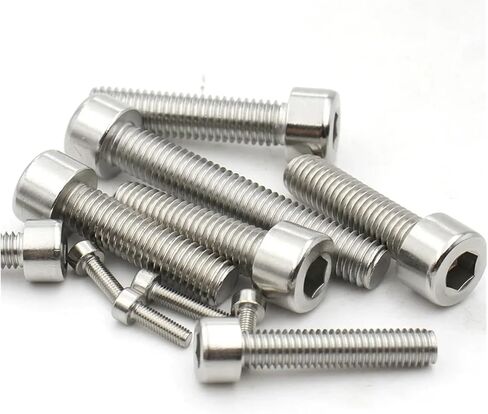5-100pcs M1.6 /2/3/4/5/6/8 لا يوجد KnuRled 304 A2-70 Stefless Stefles Hexagon Hex Cylinder Cap Cap Bolt DIN912 (5mm ، M2 (100pcs)) in Saudi Arabia