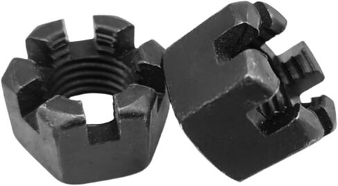 M8 M10 M12 M14 M16 M18 M20 M22 M24 M27 M30 Grade10.9 Strength Slotted Nut Black Carbon Steel Hexagonal Slotted Nut(M30x2mm-1pcs) in Saudi Arabia