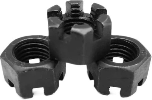 M8 M10 M12 M14 M16 M18 M20 M22 M24 M27 M30 Grade10.9 Strength Slotted Nut Black Carbon Steel Hexagonal Slotted Nut(M30x2mm-1pcs) in Saudi Arabia