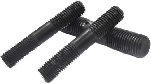 10PCS Grade 8.8 Black Steel Rod Double Thread Screw Rod Stud Bolts for House Maintenance M8 M10 M12 M14 M16 M18 M20 M22 M24 M27 M30(M16*230) in Saudi Arabia