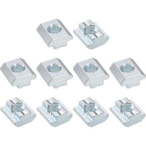 uxcell t Nuts, 12pcs - Galvanized Carbon Steel t Slot Bolts, 4545 Series M8 Hammer Head Fastener, Sliding t Nuts for Aluminum Extrusion Profile (Silver) in Saudi Arabia