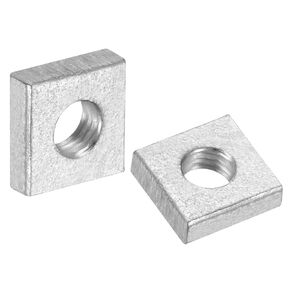 uxcell 100Pcs M4x8mmx3mm Square Nuts, Carbon Steel Zinc Plated Coarse Thread Square Nuts Fasteners for Home Repairs and Professional Engineering, Silver in Saudi Arabia
