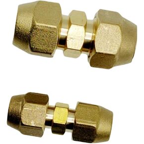 2pcs 1/4 "و 3/8" موصلات مفصل امتداد أنابيب النحاس لمحولات اقتران أنابيب تكييف الهواء مع صواميل التوهج ، تجهيزات لحام النحاس الحرة in Saudi Arabia