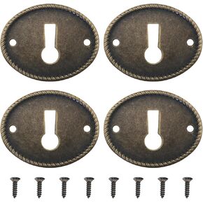 4pcs رمز الزاوية الخمر البيضاوي تافهة قطعة العيزة غطاء الحديد درج الزخرفة غطاء المفتاح غطاء محطمة حافة العتيقة الغطاء الحديد القطر 3 مم لأبواب خزانة صناديق صناديق in Kuwait