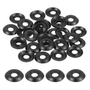 MECCANIXITY 60 Pcs #6 Countersunk Finish Washers, 304 Stainless Steel Cup Washer Gasket for Screws Bolts Machinery Construction, Black in Kuwait