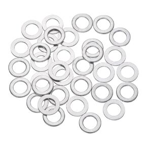 uxcell 150 Pcs Aluminum Flat Washer, 20 x 26 x 1.5mm Round Seal Gaskets Flat Spacers for Screws Bolts Machinery Repair Accessories, Outdoor Construction, Silver Tone in Kuwait