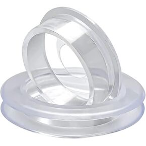 Umbrella Hole Ring, 2 Inch Easy to Install Flexible Clear Plastic Patio Table Umbrella Hole Ring with Cap for Outdoor Patio Garden Beach Table Insert in Saudi Arabia