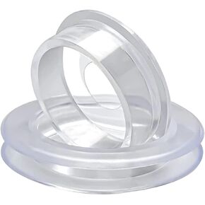 Umbrella Hole Ring, 2 Inch Easy to Install Flexible Clear Plastic Patio Table Umbrella Hole Ring with Cap for Outdoor Patio Garden Beach Table Replacement in Saudi Arabia