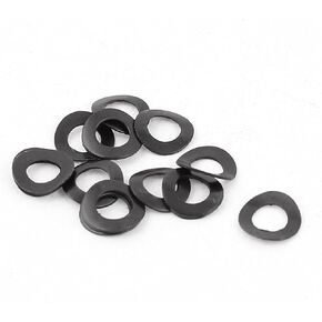 uxcell Metal Wave Crinkle Spring Washer 3mm x 6mm x 0.25mm 10 Pcs Black in Saudi Arabia