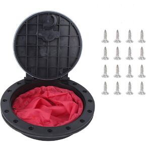 plplaaoo Standard Round Canoeing Compartment Cover Kit ABS Plastic Access Cover Waterproof Fishing Boat Accessory Easy Installation Material for Canoeing and Fishing Boats in Kuwait