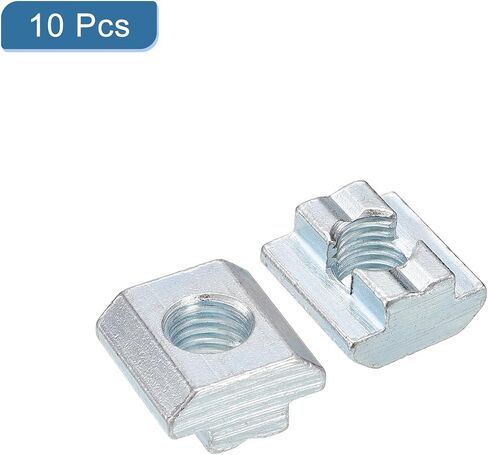 uxcell t Nuts, 12pcs - Galvanized Carbon Steel t Slot Bolts, 4545 Series M8 Hammer Head Fastener, Sliding t Nuts for Aluminum Extrusion Profile (Silver) in Saudi Arabia