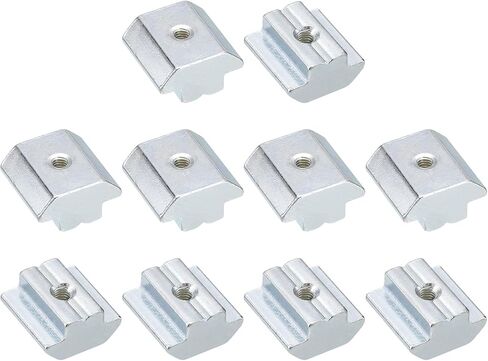 uxcell t Nuts, 12pcs - Galvanized Carbon Steel t Slot Bolts, 4545 Series M8 Hammer Head Fastener, Sliding t Nuts for Aluminum Extrusion Profile (Silver) in Saudi Arabia