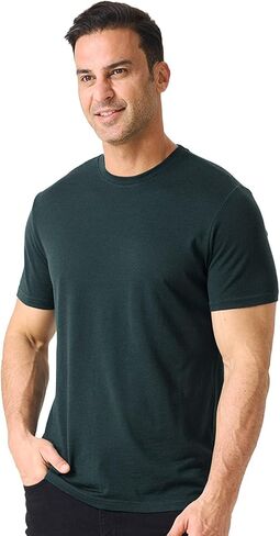 Merino Protect 100% Merino Wool T-Shirt for Men Short Sleeve Slim Fit Undershirt Soft Lightweight Tee Shirt for Travel Hiking (Large-Plus) in Kuwait