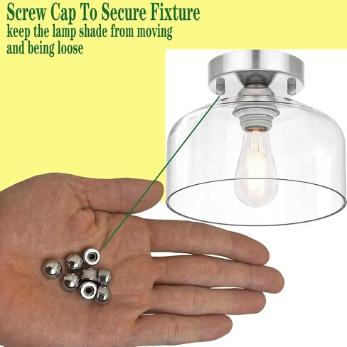 Screw Caps for Light Fixtures, Metal M4 Threaded Cap Nuts, 0.25 inch in Height x 0.35 inch in Diameter, 8 Packs Replacement for Outdoor Light, Pendant, Wall Sconce, Chandelier, Ceiling Lights in Saudi Arabia
