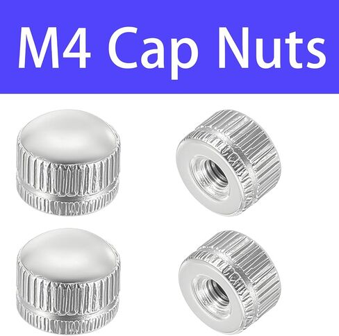 Screw Caps for Light Fixtures, Metal M4 Threaded Cap Nuts, 0.25 inch in Height x 0.35 inch in Diameter, 8 Packs Replacement for Outdoor Light, Pendant, Wall Sconce, Chandelier, Ceiling Lights in Saudi Arabia