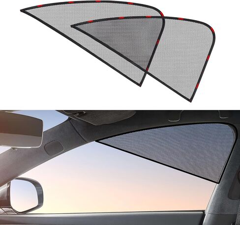XCBYT Magnetic Car Window Shades for Driver, 2 Pack Front Side Window Sun Shades, Strong Magnets Sun Glare Blocker for SUV Truck Sedan, Heat & UV Protection Car Curtains Safe for Daily Driving in Saudi Arabia