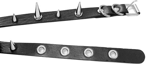 3 Pieces Punk Choker Jewelry Set,Spiked Leather Collar Necklace + Spike Rivets Bracelets Cool Punk Accessories for 80s 90s Women Men in Kuwait