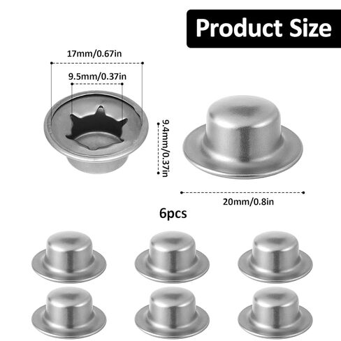 3/8 "دفع على قبعات الدفع ، 6 أجزاء 3/8" محور كاب الصامرب الصلب لركوب الصناديق المتداول عربات دفع العربات in Kuwait