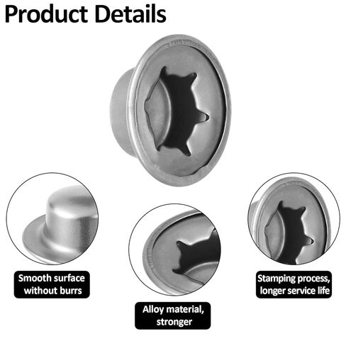 3/8 "دفع على قبعات الدفع ، 6 أجزاء 3/8" محور كاب الصامرب الصلب لركوب الصناديق المتداول عربات دفع العربات in Kuwait