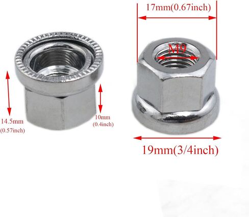 M9 محور الدراجات محور المكسرات الدراجة جوز الدراجة لوكنوت محور محور الجوز 4pcs (M9) in Saudi Arabia