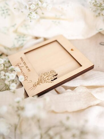 Joli Coon Pregnancy announcement with wooden frame for the ultrasound picture and magnetic back - Our hearts are full - Picture frame ultrasound picture in Polaroid style in Saudi Arabia