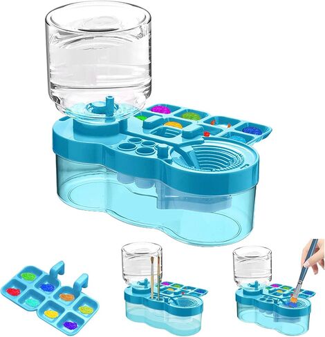 2025 أداة منظف فرشاة الطلاء المطورة ، غسل الفرشاة الخاصة بي ، ودورة مائية عالمية ، فرش شطف شطفها مع حامل ولوحة ، اللوازم الفنية لفنان المبتدئين in Kuwait