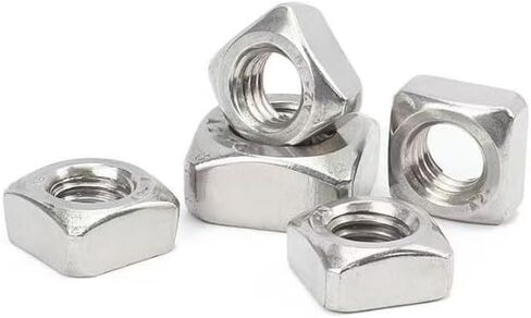 M10-1.5 Square Nuts, M10 Fastener Nuts 304 Stainless, Bright Finish, Full Thread Nylock Nuts,20Pcs in Saudi Arabia