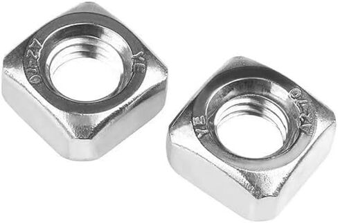 M10-1.5 Square Nuts, M10 Fastener Nuts 304 Stainless, Bright Finish, Full Thread Nylock Nuts,20Pcs in Saudi Arabia