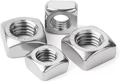 M10-1.5 Square Nuts, M10 Fastener Nuts 304 Stainless, Bright Finish, Full Thread Nylock Nuts,20Pcs in Saudi Arabia