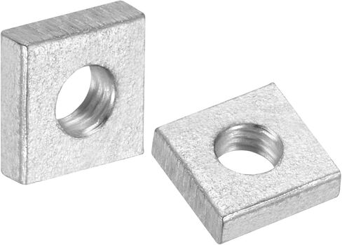 uxcell 100Pcs M4x8mmx3mm Square Nuts, Carbon Steel Zinc Plated Coarse Thread Square Nuts Fasteners for Home Repairs and Professional Engineering, Silver in Saudi Arabia
