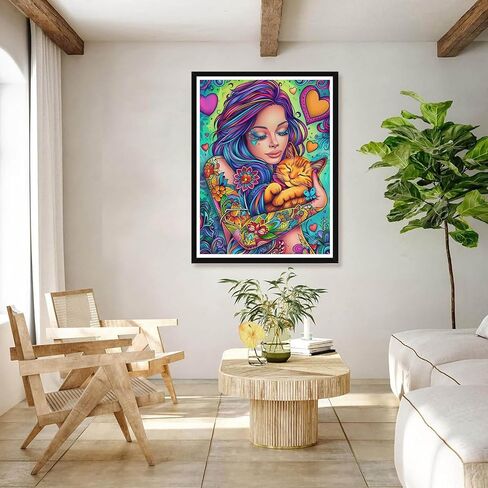 Bimkole 5D Diamond Art Kits for Adults African Woman, Full Drill DIY Rhinestone Embroidery Set Paint with Diamonds Art Flowers by Number Kits Cross Stitch Home Wall Craft Decor 12x16 Inch in Kuwait