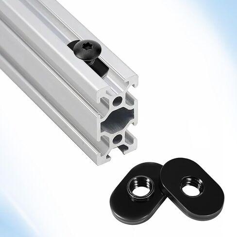 25 PCS 1/4"-20 Threaded Centered Slide in Economy T Nuts T Slot Nuts 1/4"-20, T-Slot Nut Rack Accessories Hardwares for 10 Series Aluminum Extrusion Profiles Rail in Saudi Arabia