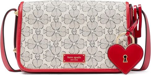kate spade new york LIV Pebbled Leather Small Flap Crossbody, Lavender Cream in Kuwait