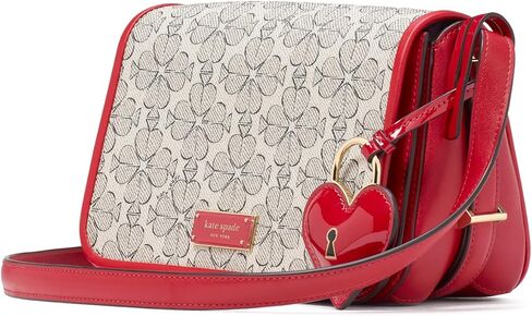 kate spade new york LIV Pebbled Leather Small Flap Crossbody, Lavender Cream in Kuwait