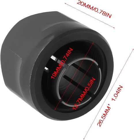 eMagTech 1/2 Inch Plunge Engraving Machine Collet Nut Compatible with Makita Model 3612 12.7x20x26.5mm Black in Saudi Arabia