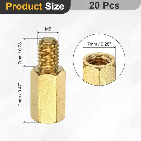 uxcell 20Pcs Male to Female Thread Spacer Screws, M2.5 x 25mm + 6mm Brass Hex Standoff Screws PCB Motherboard for Drone Quadcopter, Computer and Circuit Board in Saudi Arabia